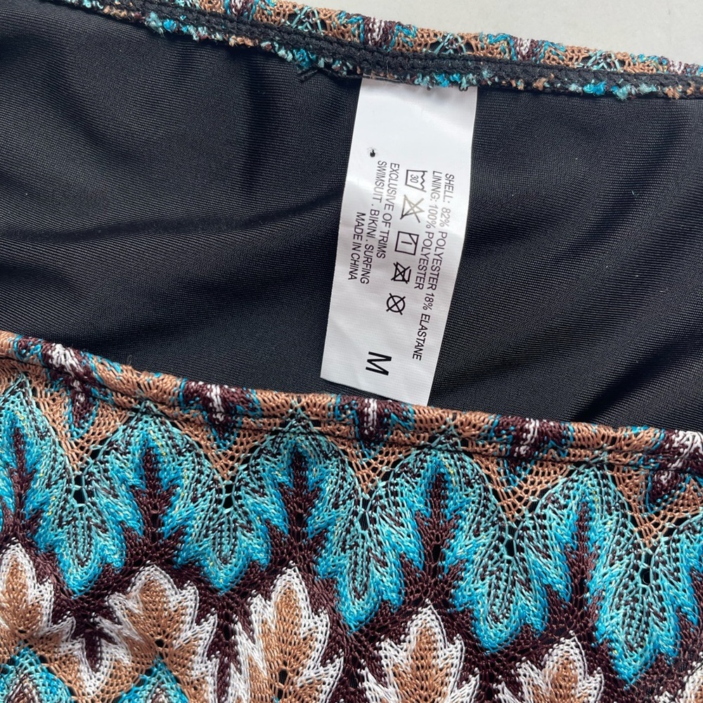 Blue Chevron bikini bottom Medium - Picture 3 of 3